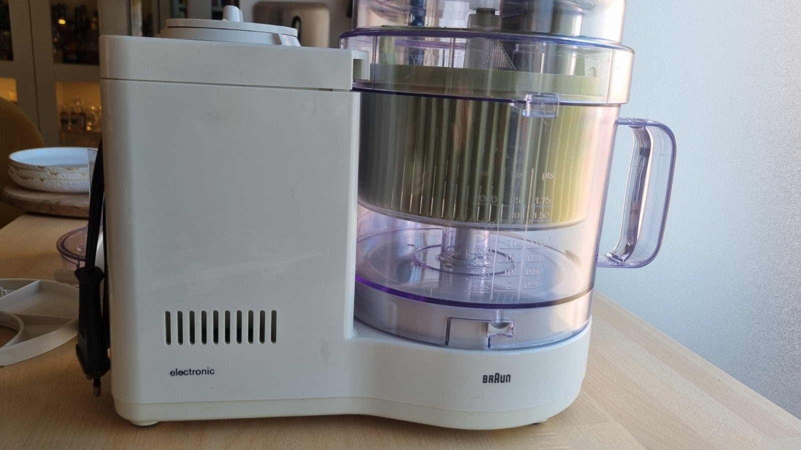Braun Multipractic 4262, Vintage Design, Pastelgroen, 1 tot 2 liter, Ophalen of Verzenden, Zo goed als nieuw, 3 snelheden of meer