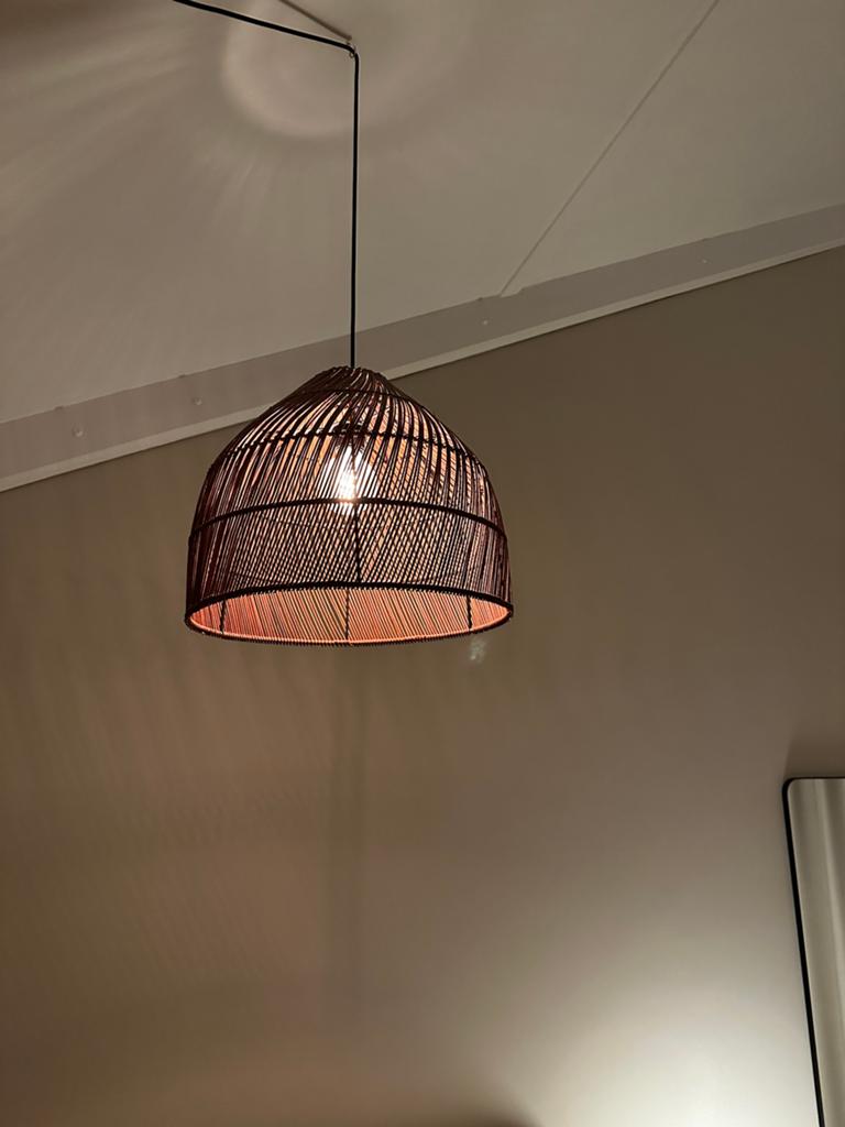Made Java Easyfit lampenkap, donkergebeitst rotan, Huis en Inrichting, Ophalen of Verzenden, Zo goed als nieuw, Overige materialen