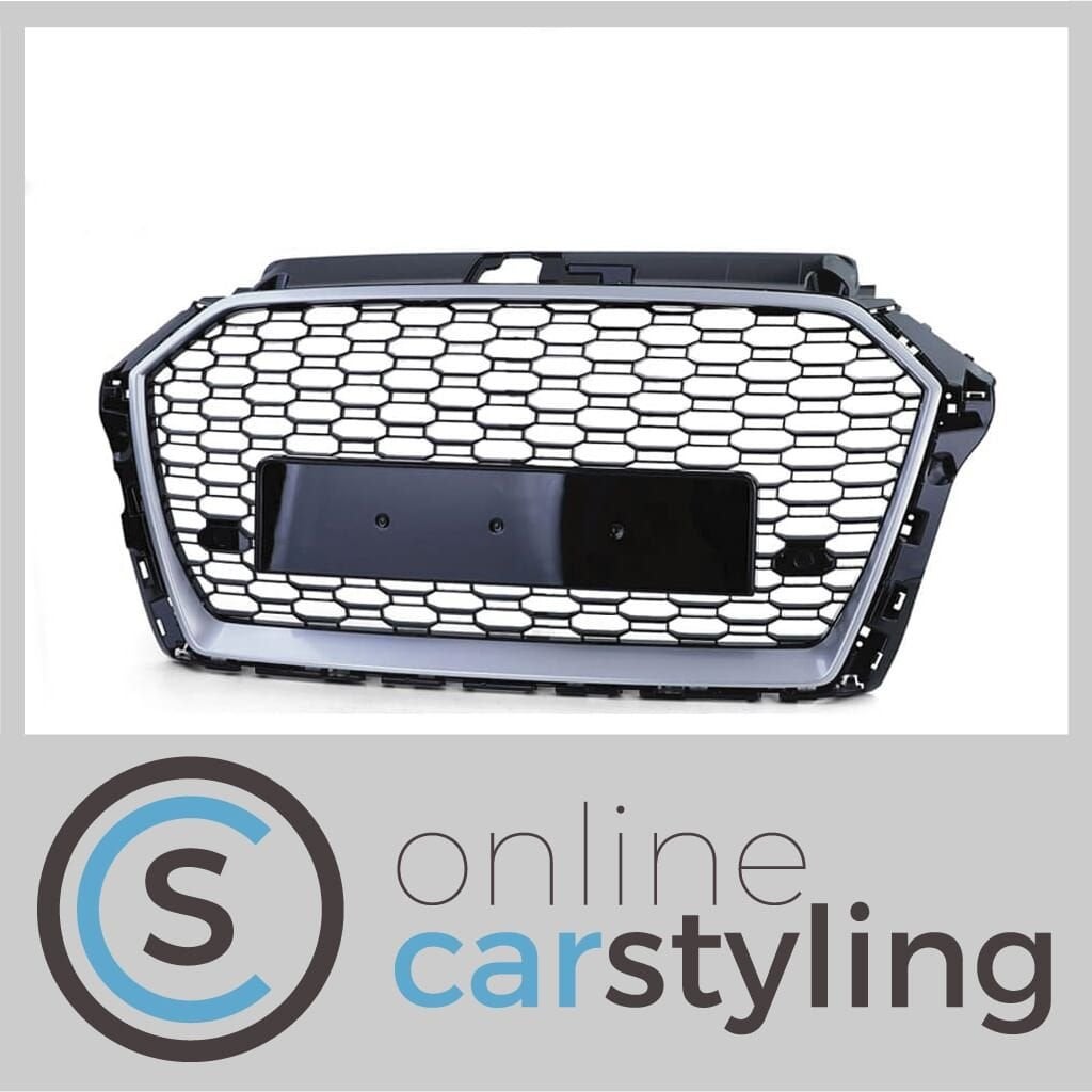 Embleemloze Grill Audi A3 8V RS Look Zilver, Auto-onderdelen, -, -, Nieuw, -