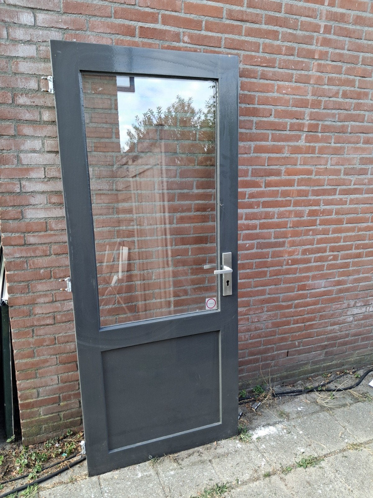 hardhouten deur 86.5x209 is de kleinste maat van opdekdeur, Ophalen, 80 tot 100 cm, 200 tot 215 cm, Glas