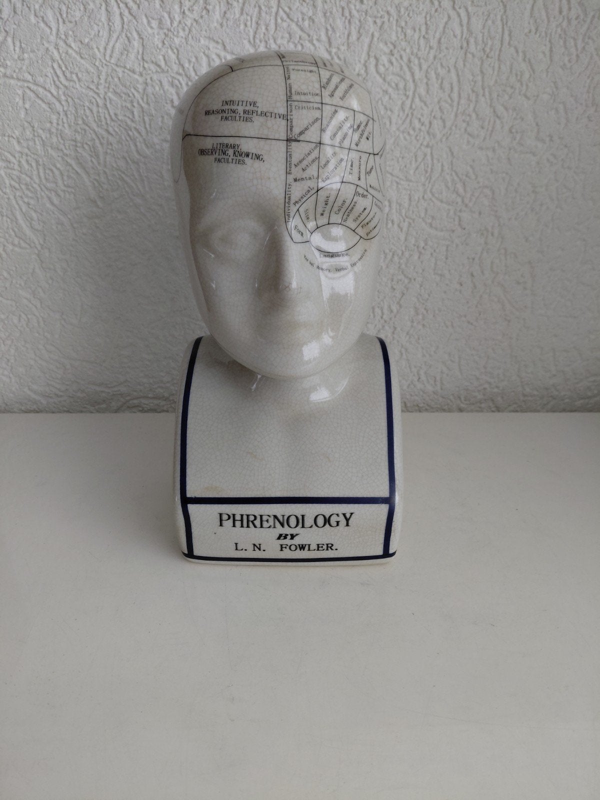 hoofd phrenology by fowler, Ophalen of Verzenden