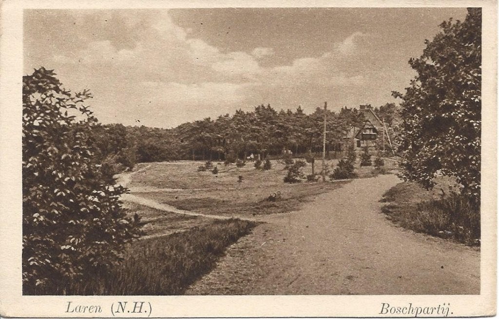 Laren (N.H.) Boschpartij. Uitg. Nauta 13949, Verzamelen, Ophalen of Verzenden, 1920 tot 1940, Ongelopen, Noord-Holland