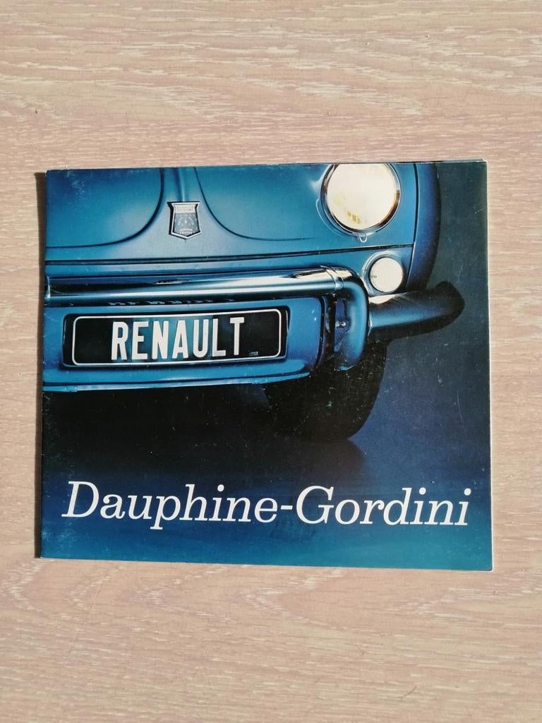 Folder renault dauphine gordini, Boeken, Ophalen of Verzenden, Zo goed als nieuw, Renault