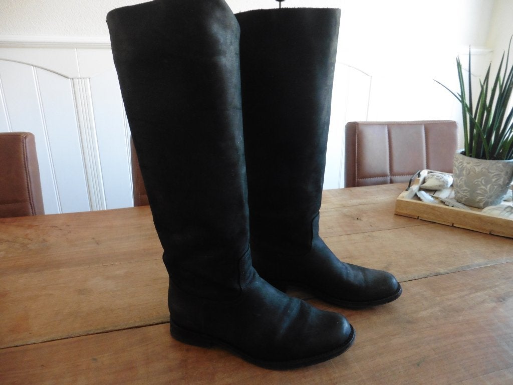 Sendra zwarte suede laarzen 37, Zwart, Ophalen of Verzenden, Zo goed als nieuw, Hoge laarzen