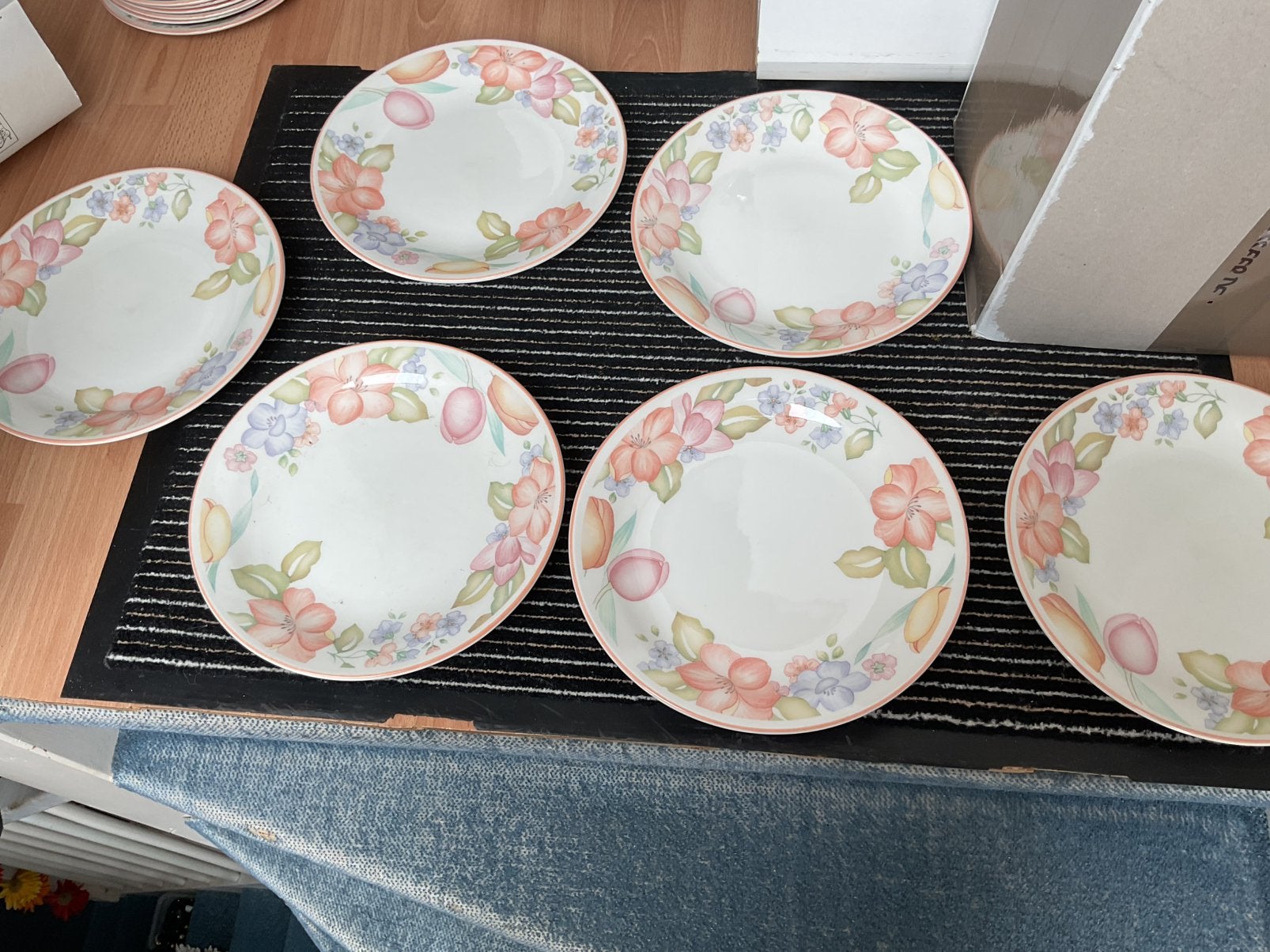 6 Vintage diner bordjes . St Michael: Orange Blossom., Ophalen of Verzenden