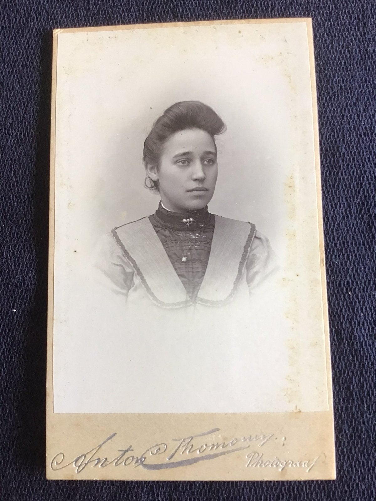 CDV, Jongedame, ANTON C. THOMANN, UTRECHT, Carte de Visite, Verzenden, Voor 1940, Gebruikt, Foto