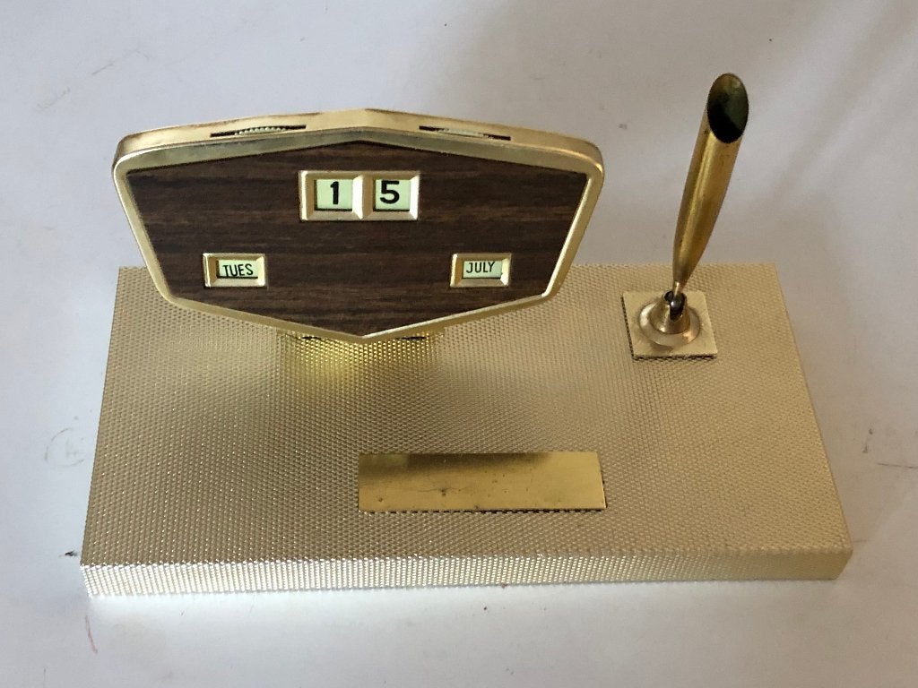 Vintage Bureaublad Kalender met Penhouder  3 stuks, Antiek en Kunst, Ophalen of Verzenden