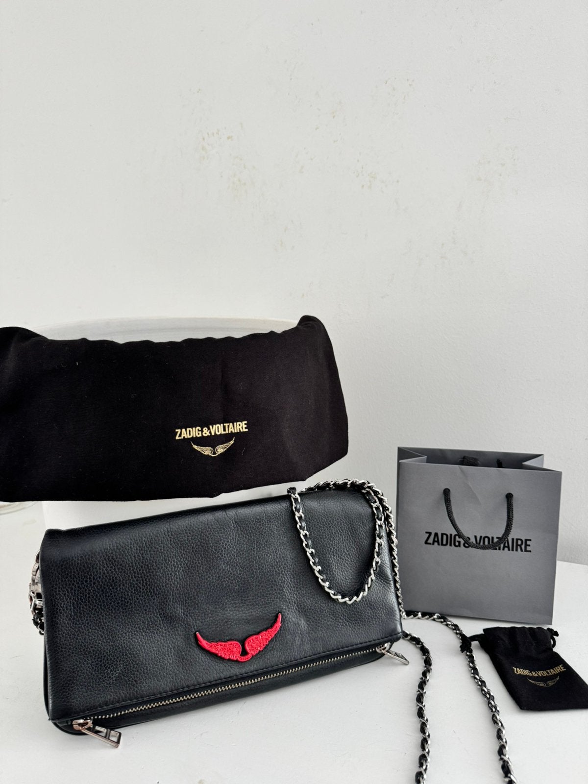 Zadig&Voltaire Rock your Wing bag, Sieraden, Tassen en Uiterlijk, Tassen | Damestassen, Ophalen of Verzenden, Gebruikt, Zwart
