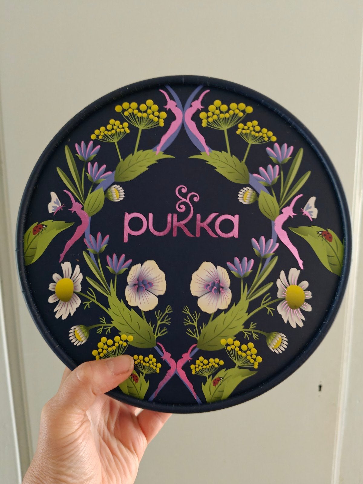Lege PUKKA theedoos., Ophalen, Nieuw, Papier/karton, Blauw