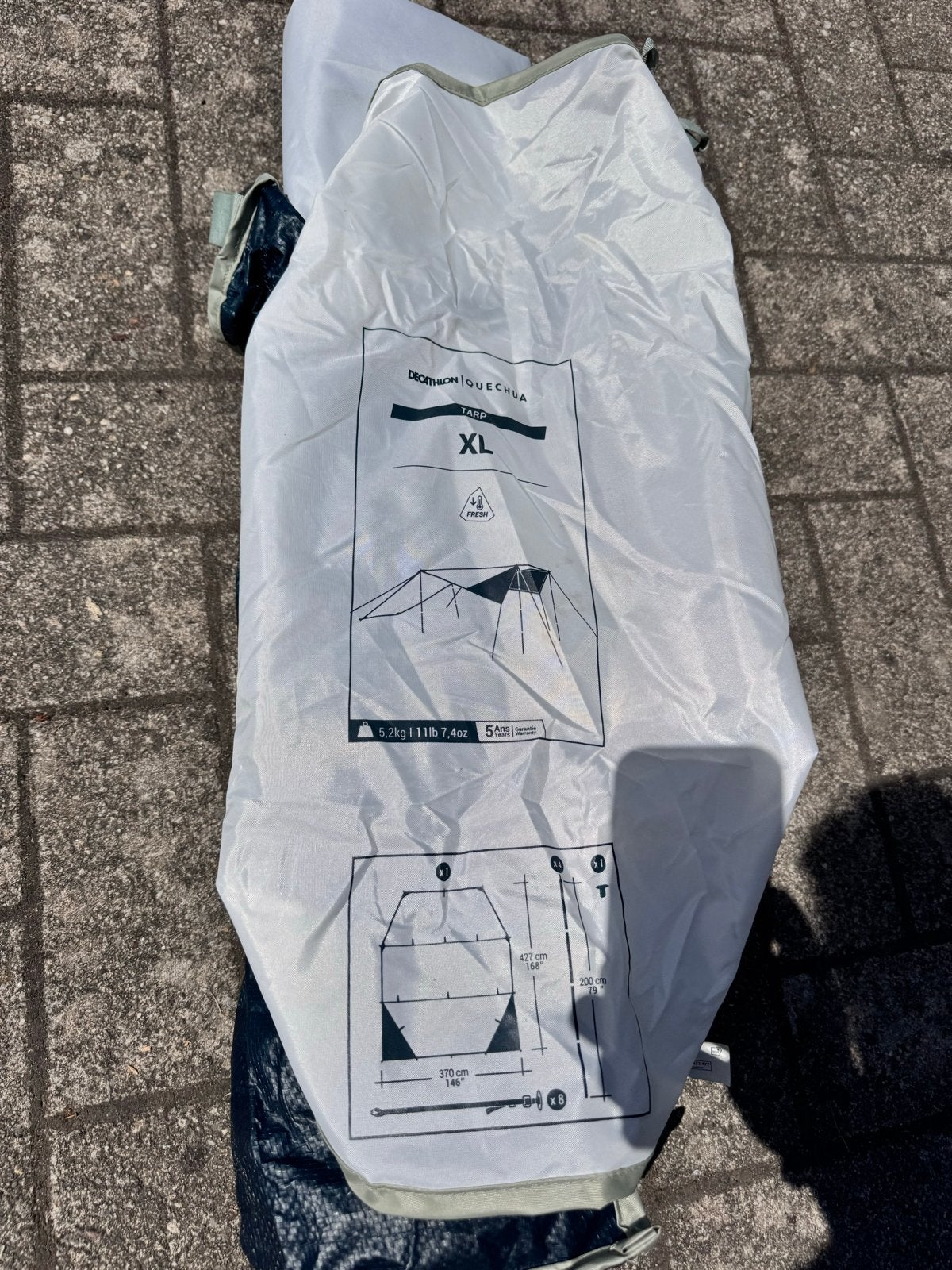 Decathlon Quechua Tarp XL, Ophalen, Zo goed als nieuw, Tot en met 6