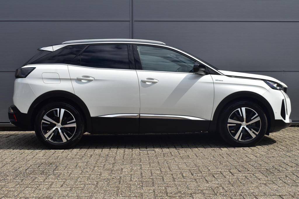 Peugeot 3008 1.6 HYbrid 225 GT Panoramadak / Achteruitrijcam, Auto's, Peugeot, Euro 6, Alcantara, Wit, Plug-in hybride