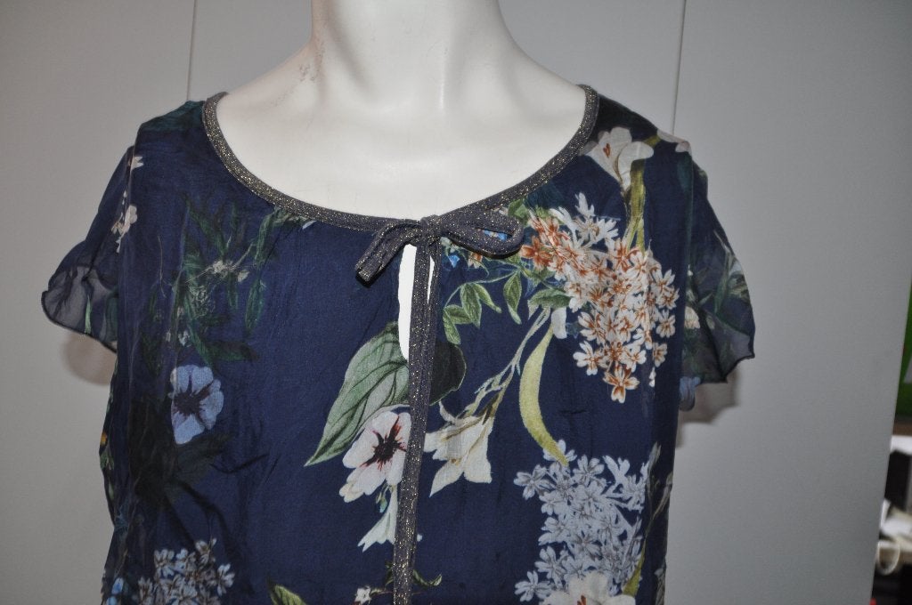 AD46 Paprika Shirt Blauw met print maat L, Kleding | Dames, Blauw, Zo goed als nieuw, Paprika, Shirt of Top