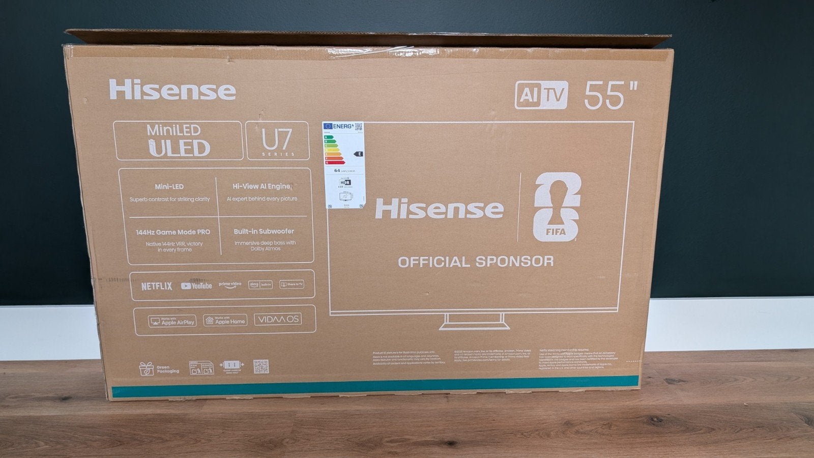 Hisense 55" U7 Series MiniLED ULED Smart TV, Overige merken, LED, Nieuw, 120 Hz