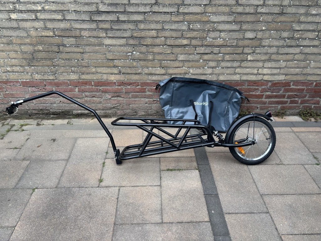 STORAG Eenwielige fietskar met tas en schokdemper, Ophalen, Nieuw, Aanhangfiets
