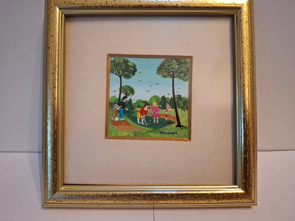 Miniatuur van Fred Breebaart, Antiek en Kunst, Kunst | Schilderijen | Modern, Ophalen of Verzenden