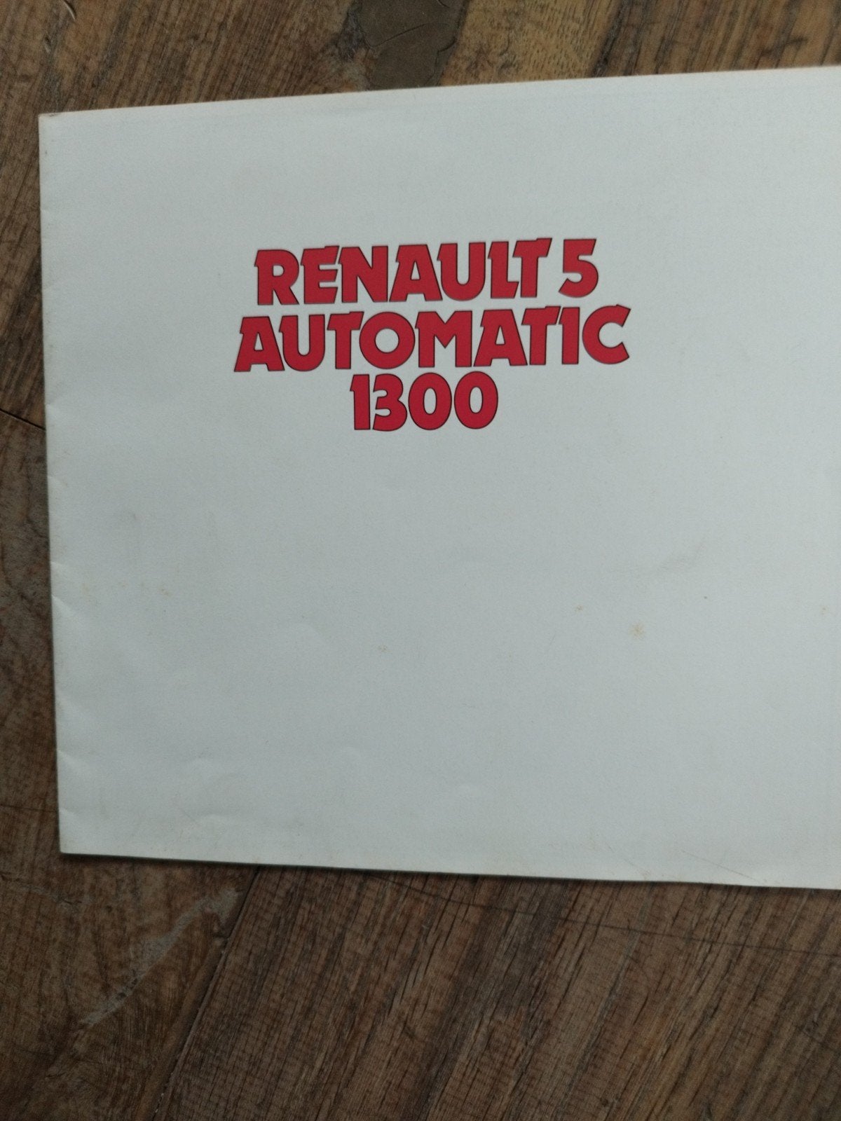 Renault 5 Automatic 1300 brochure uit 1976, Gelezen, Renault, Ophalen of Verzenden, Renault