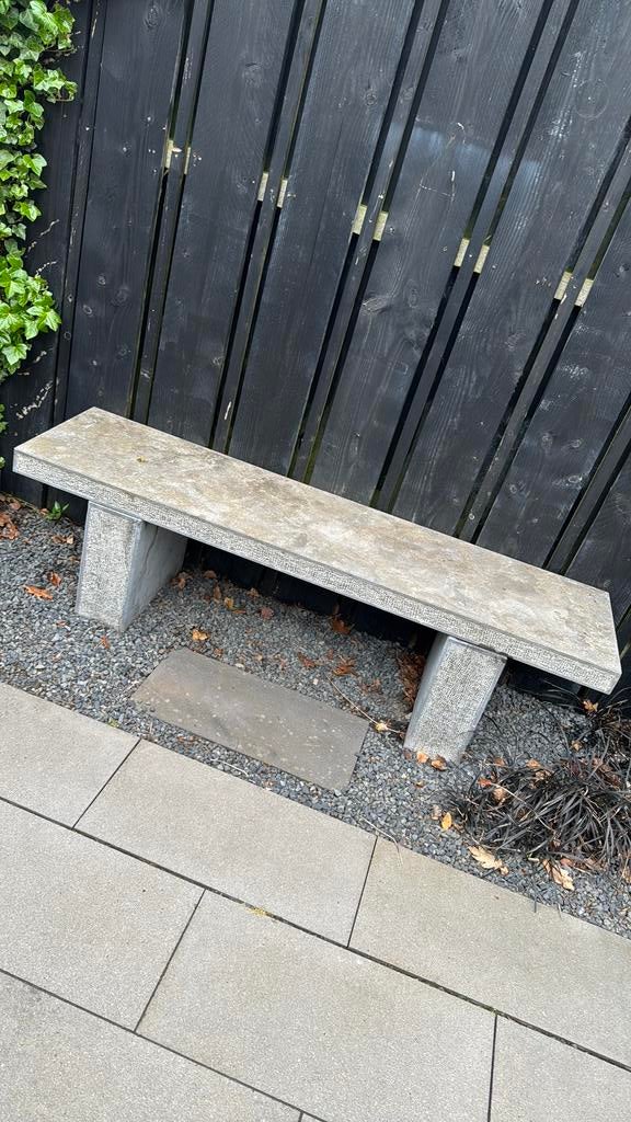 Granieten tuinbank, Tuin en Terras, Tuinbanken, Ophalen, Zo goed als nieuw