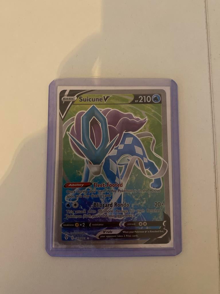 Suicune V Pokémon kaart - Basic 210 HP, Ophalen, Zo goed als nieuw, Losse kaart