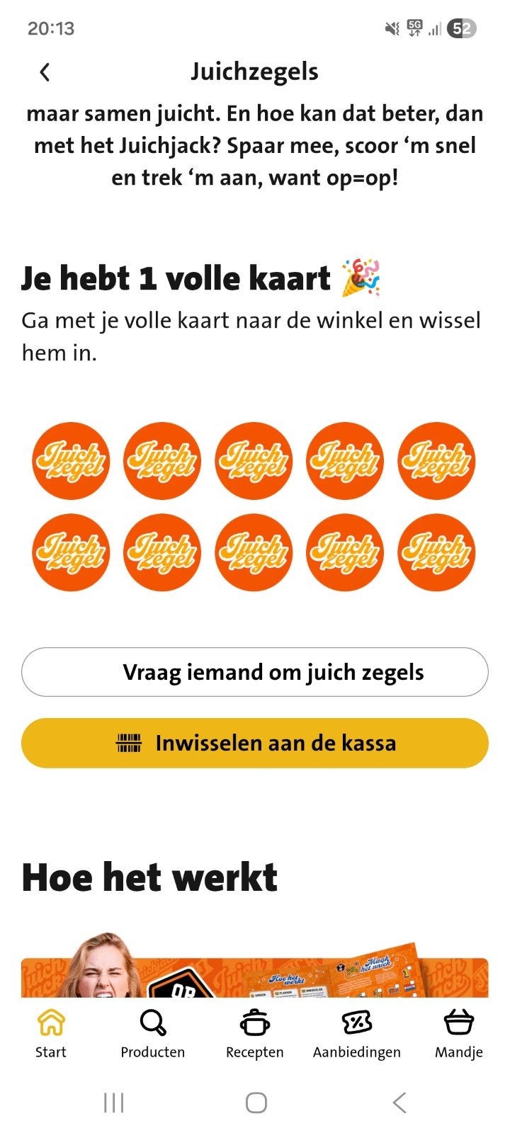 Jumbo juich jack volle spaarkaart., Ophalen of Verzenden, Winkel, Super of Benzinepomp, Volle spaarkaart