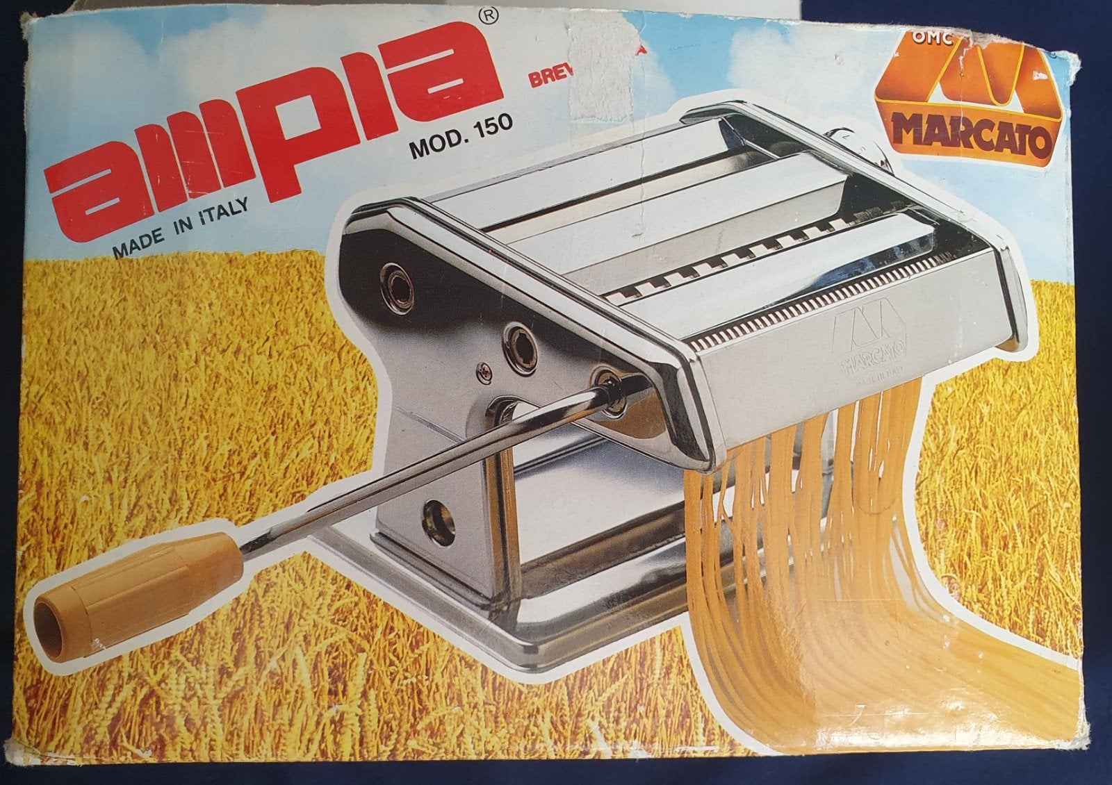 Marcato Ampia 150 de luxe pastamachine, Zilver, Ophalen of Verzenden, Zo goed als nieuw, Metaal