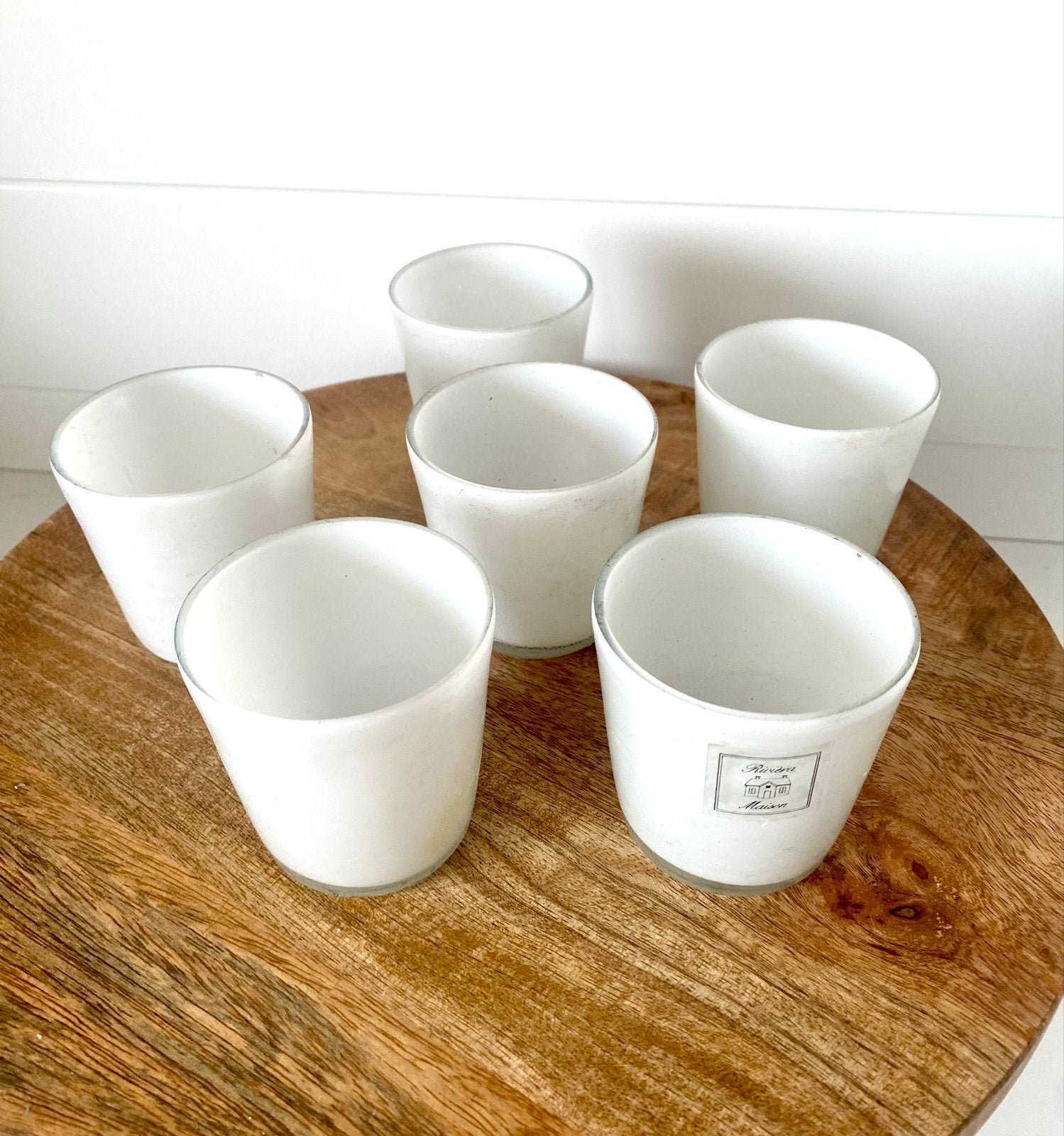 Riviera Maison Magic Marble Votive S - Set van 6, Ophalen of Verzenden, Zo goed als nieuw, Modern, Wit