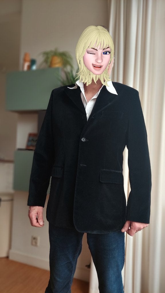 Zwarte fluweel colbert voor heren. Vintage, Kleding | Heren, Ophalen of Verzenden, Gedragen, Maat 52/54 (L), Zwart