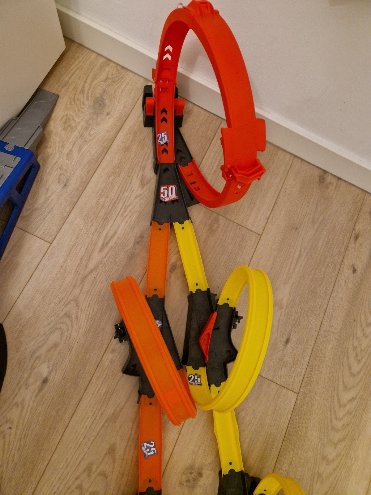 Hot Wheels Loopingbaan - Dubbele Racebaan met Loopings, Ophalen, Gebruikt