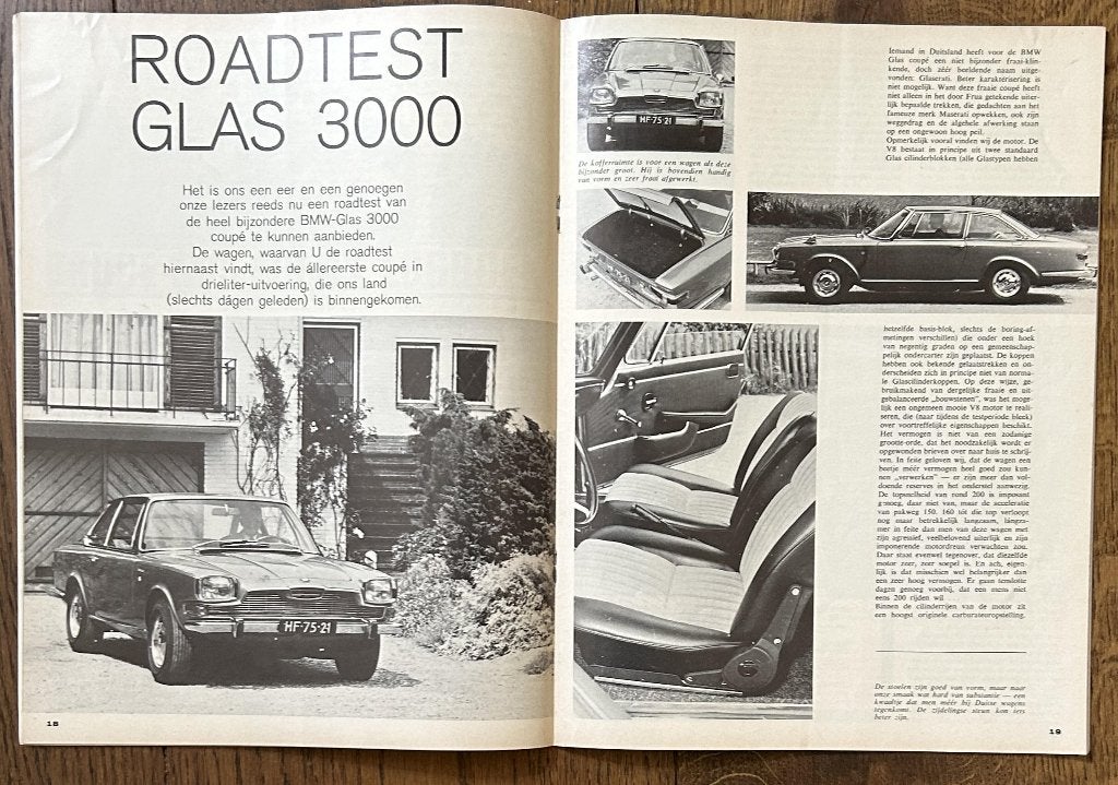Glas 3000 test in Autovisie 1967, Boeken, Gelezen, Algemeen, Ophalen of Verzenden, Autovisie