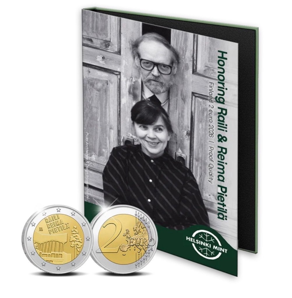2 euro Finland “Raili en Reima Pietlä’’ Proof 2026, Verzenden, Finland, 2 euro, Losse munt