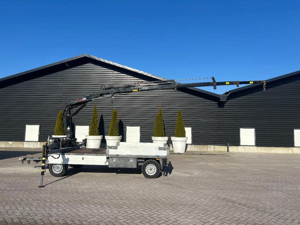 kuiper schamel aanhangwagen 3500 kg MET AUTOLAADKRAAN, Gebruikt