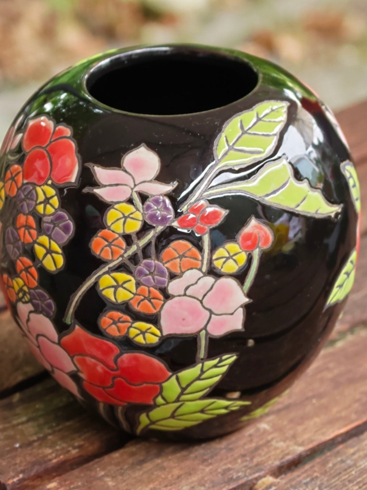 Des Pots Kleine Vaas met Bloemenpatroon, Ophalen of Verzenden