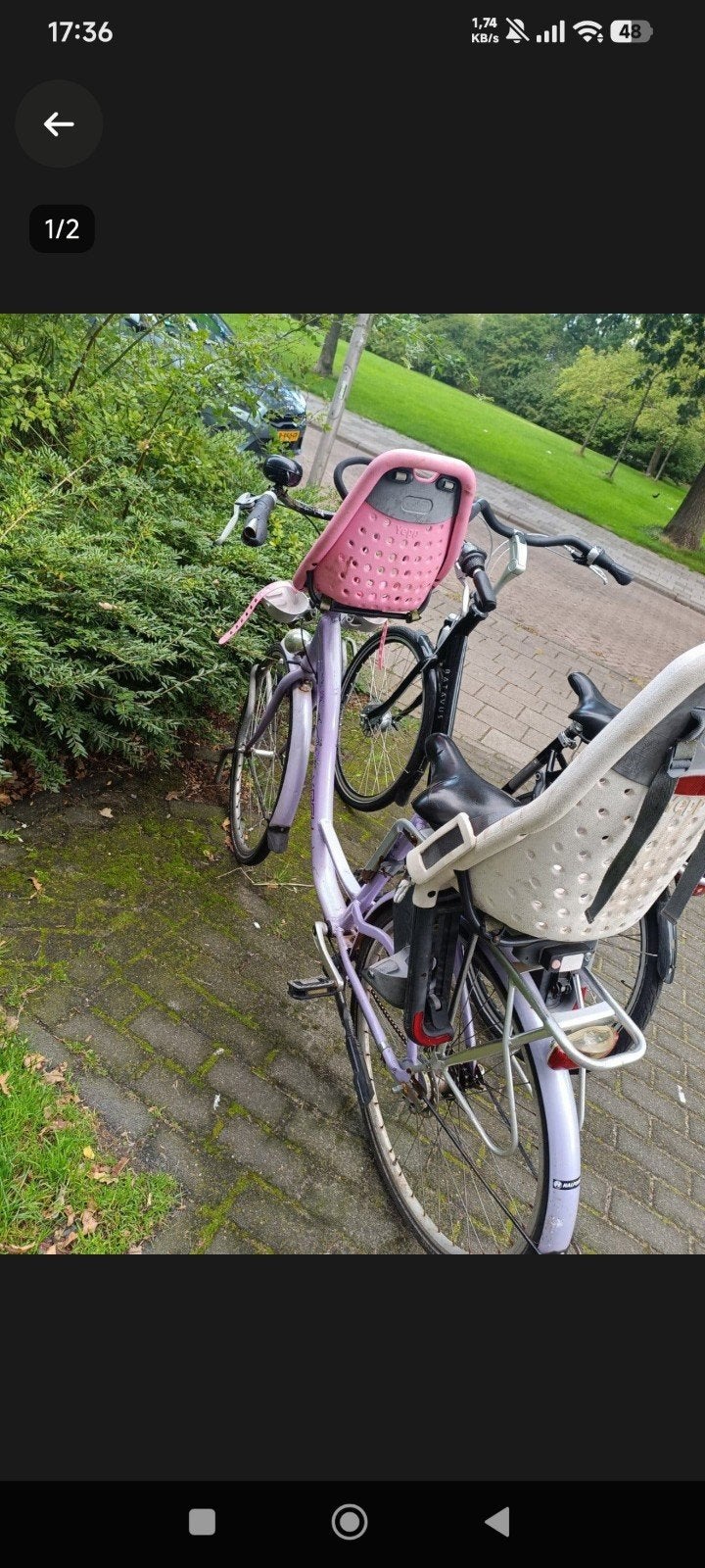 moederfiets, Fietsen en Brommers, Ophalen, Gebruikt, Schijfrem, Handrem