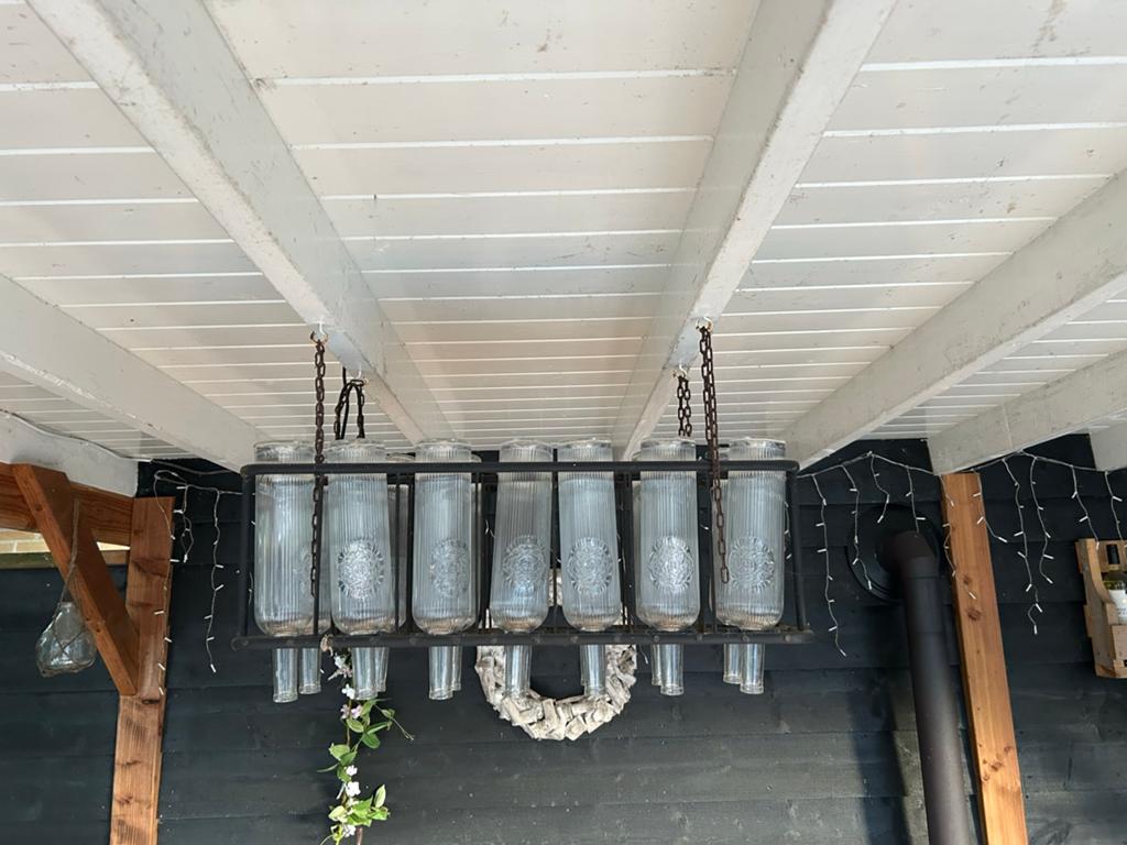 Unieke Handgemaakte Flessenlamp - Sfeervolle Verlichting, Huis en Inrichting, Ophalen of Verzenden, Gebruikt