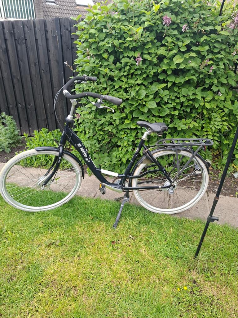 zwarte damesfiets met lage instap, Velgrem, 50 tot 53 cm, Ophalen, Overige merken