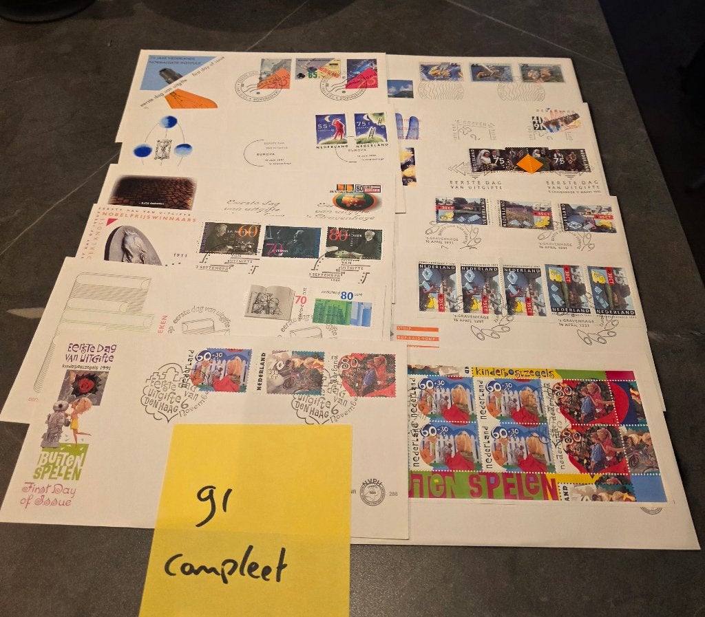 Speciale 1e dag Enveloppen (NL postzegels jaargang 1991), Postzegels en Munten, Postzegels | Eerstedagenveloppen, Ophalen of Verzenden