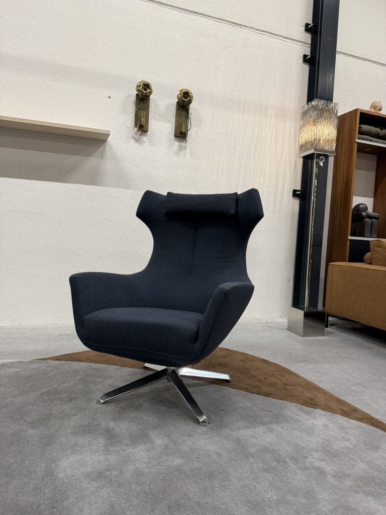 Showmodel Design on Stock Nosto Draai Fauteuil Blauw Stof, Huis en Inrichting, Fauteuils, Design on Stock, 75 tot 100 cm, Ophalen of Verzenden