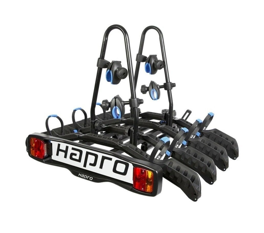Hapro Atlas Active 13 polig fietsendrager voor 4 fietsen, Ophalen, 3 fietsen of meer, Zo goed als nieuw, Trekhaakdrager