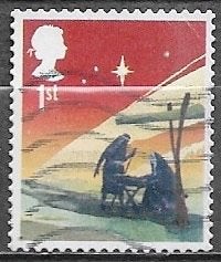 GB 1st. Kerstzegel - Kerststal - 2015, Postzegels en Munten, Postzegels | Europa | UK, Verzenden, Gestempeld