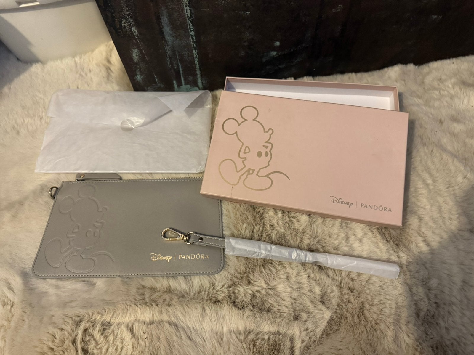 Nieuw pandora mickey mouse tasje in doos, Ophalen, Zo goed als nieuw, Zilver, Pandora