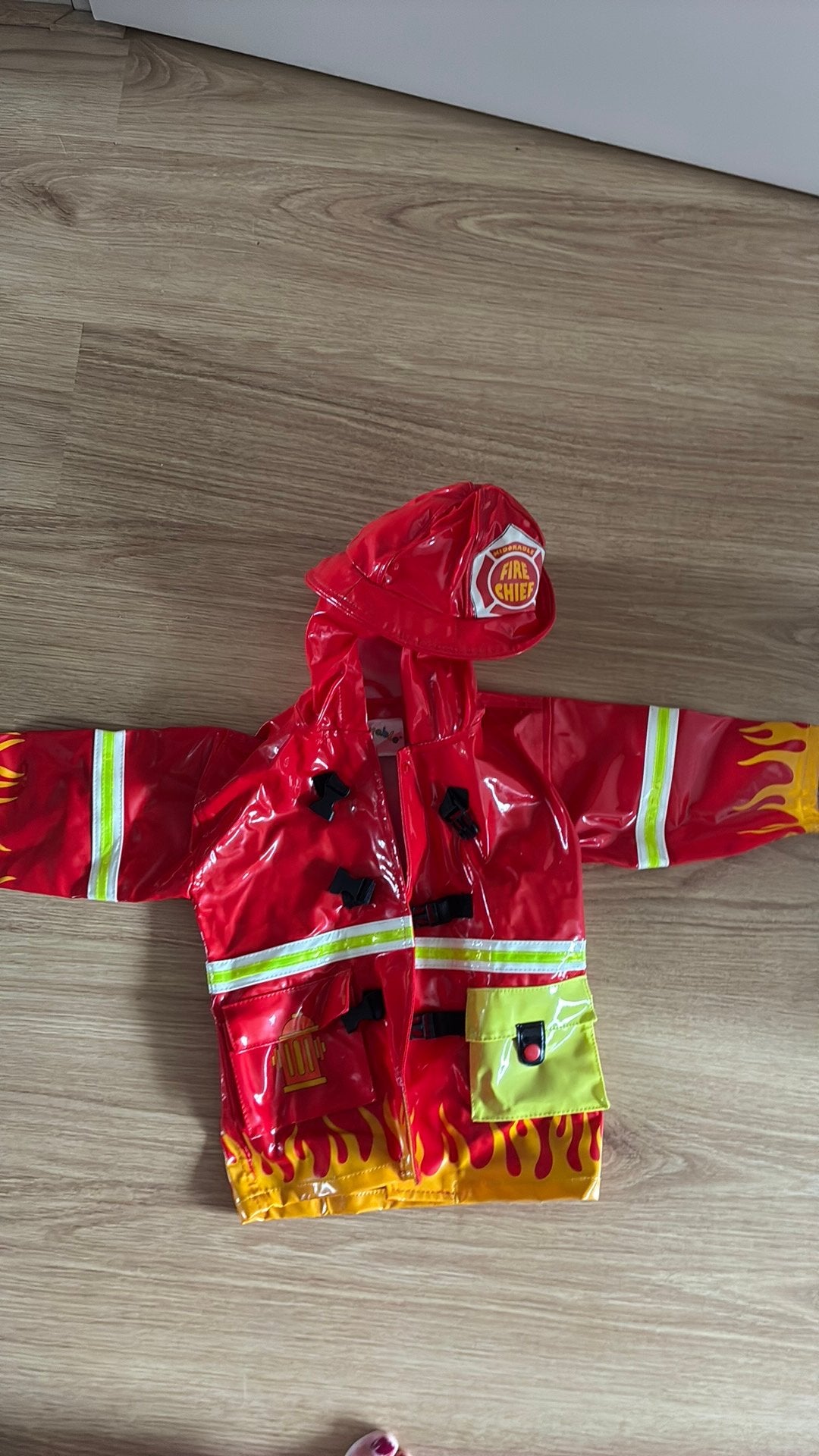 Kidorable brandweer regenjasje maat 80/86, Kinderen en Baby's, Ophalen of Verzenden, Zo goed als nieuw, 104 of kleiner, Jongen of Meisje