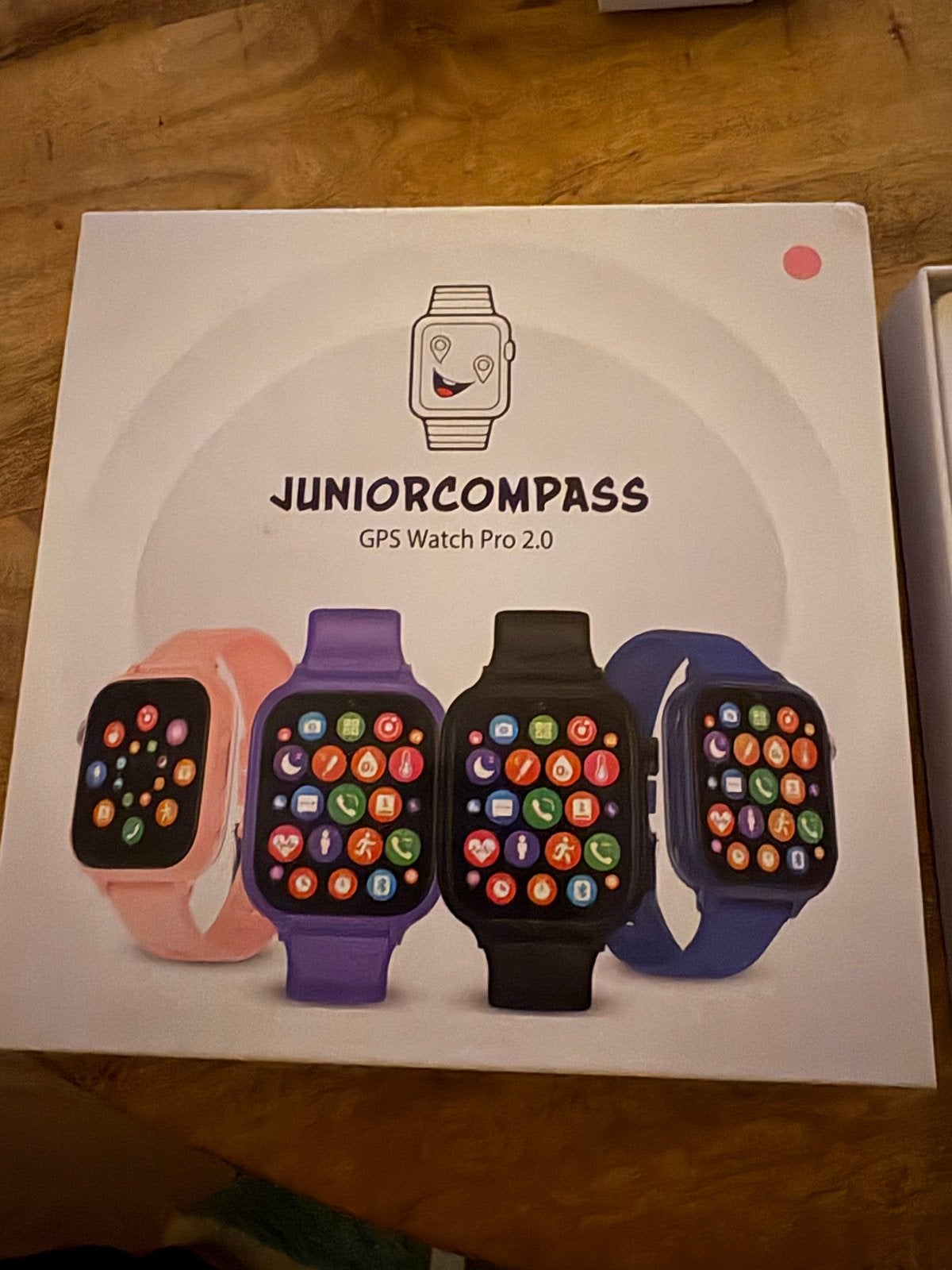 JuniorCompass GPS Watch Pro 2.0 + doos + extra bandjes, Ophalen of Verzenden, Gebruikt, Roze, Jongen of Meisje
