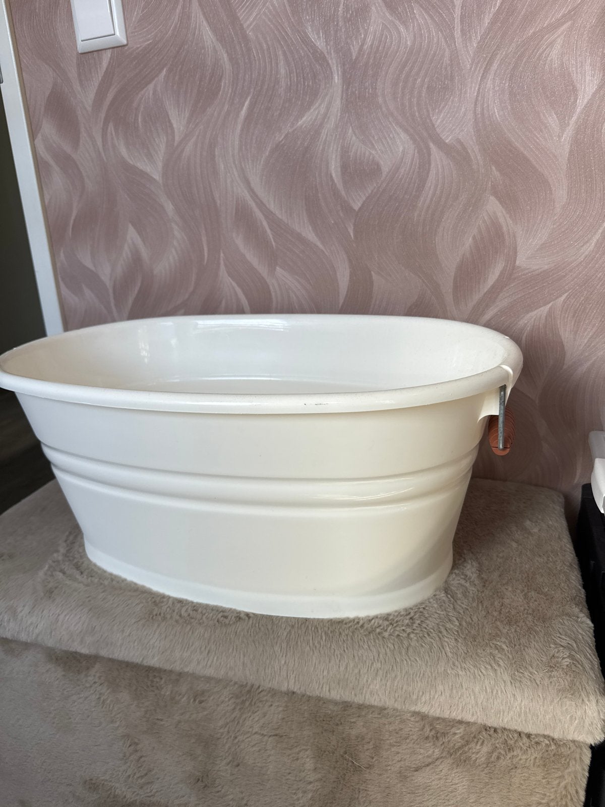 Witte plasic teil voor newborn/cakesmash fotografie, Ophalen of Verzenden, Zo goed als nieuw