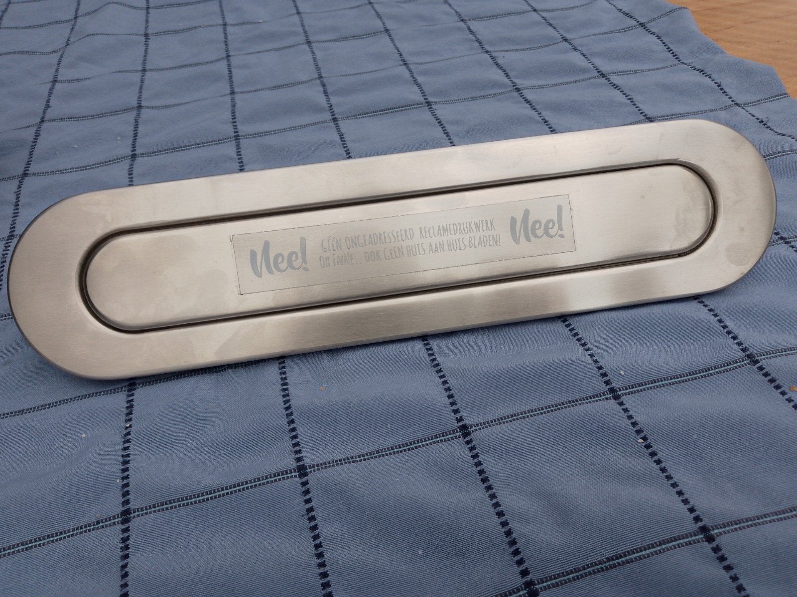 rvs brievenbus klep met binnen / tochtklep

Nee Nee sticker, Tuin en Terras, Ophalen of Verzenden, Rvs