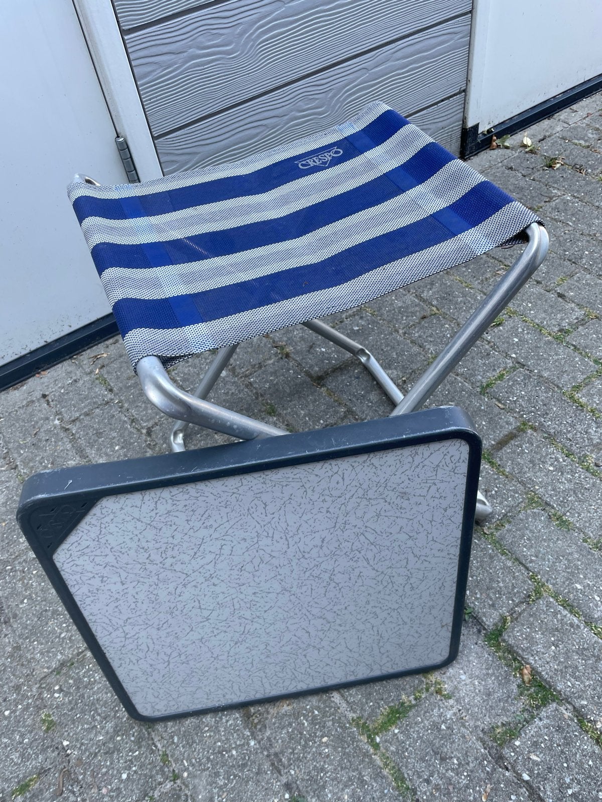 Crespo campingstoel en campingtafel set, Caravans en Kamperen, Kampeermeubelen, Ophalen of Verzenden, Gebruikt, Campingstoel