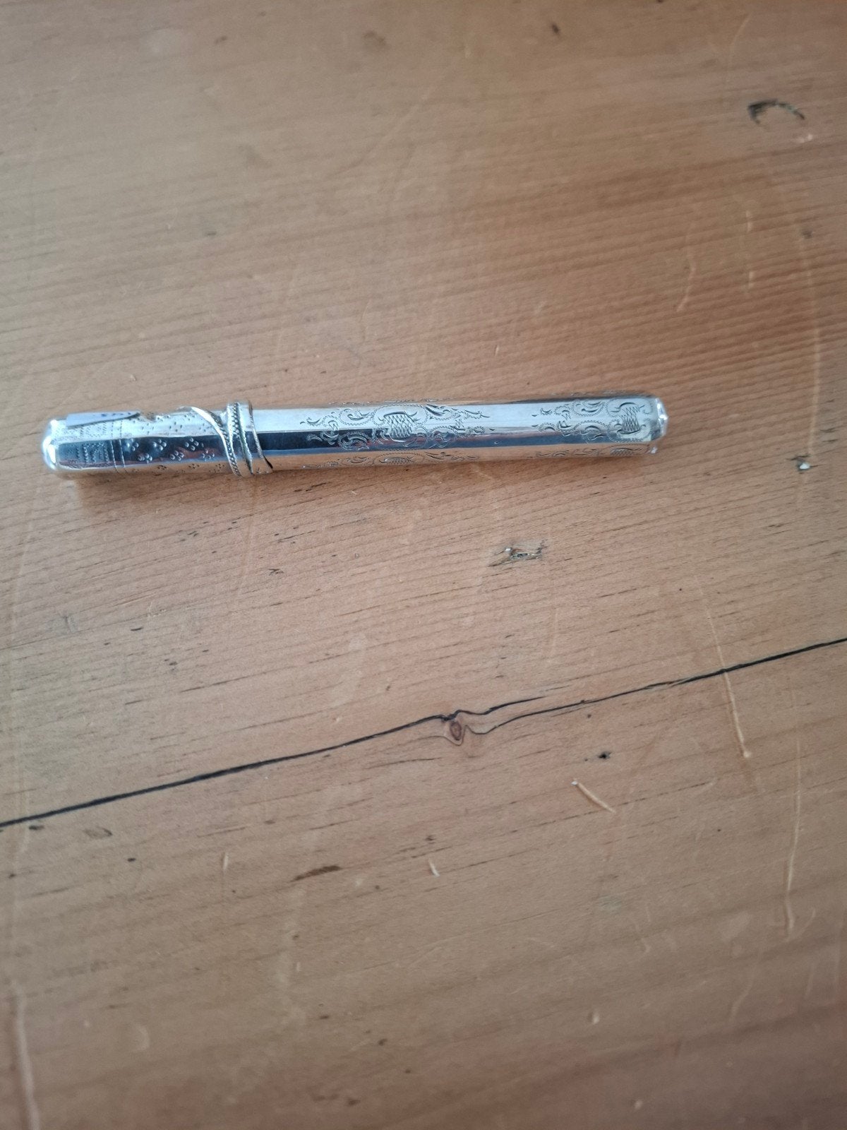 Antiek zilveren naaldenkoker, Ophalen of Verzenden, Zilver