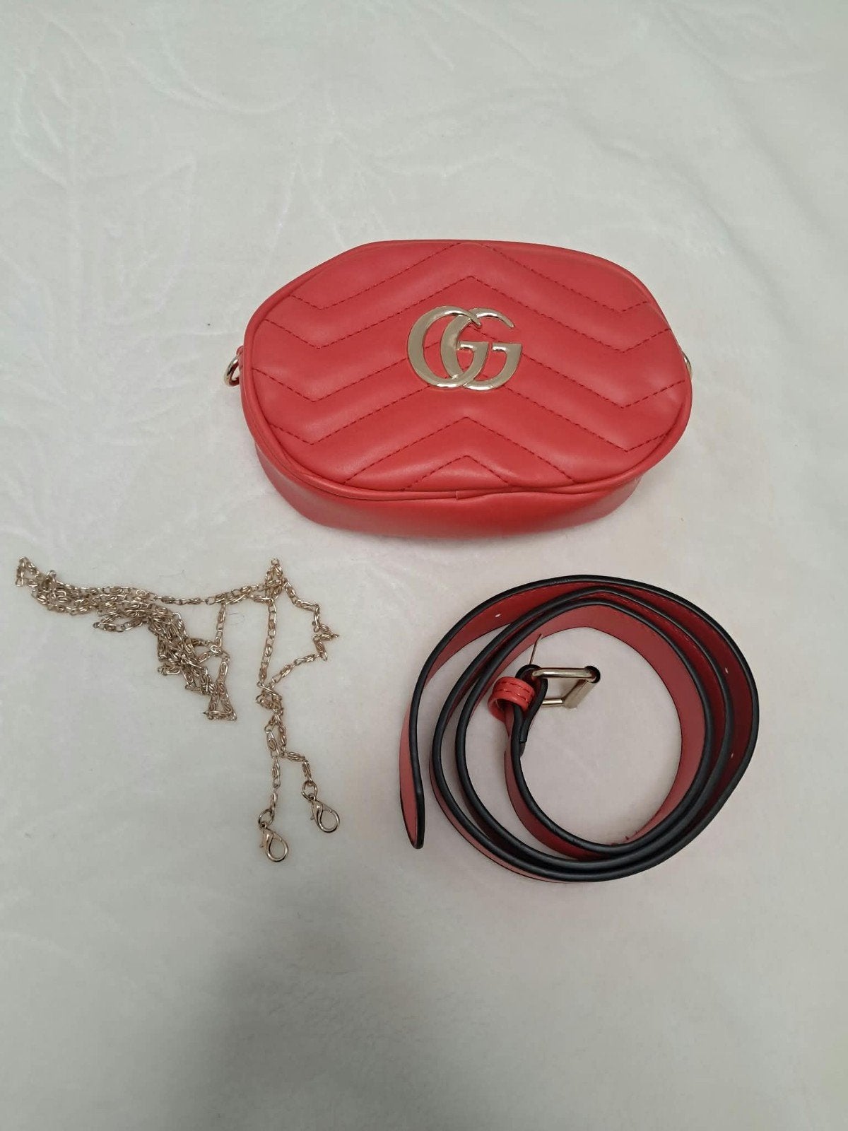 GG Tasje - Stijlvol Rood Schoudertasje, Ophalen of Verzenden, Gebruikt, Rood, Schoudertasje