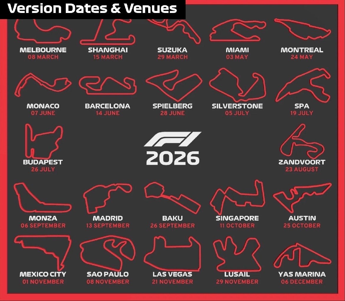 F1 2026 Kalender 3D Geprint - 2 Versies Beschikbaar, Ophalen of Verzenden, Nieuw, Formule 1