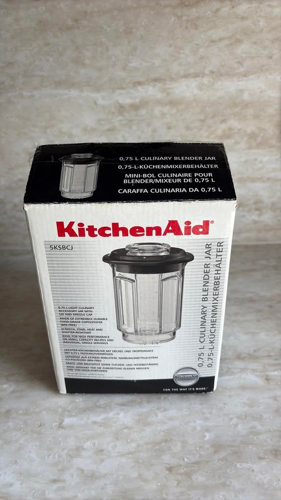 Kitchen Aid mengbeker 0,75L ( 5KDBCJ), Ophalen of Verzenden, Nieuw, Blender-accessoire