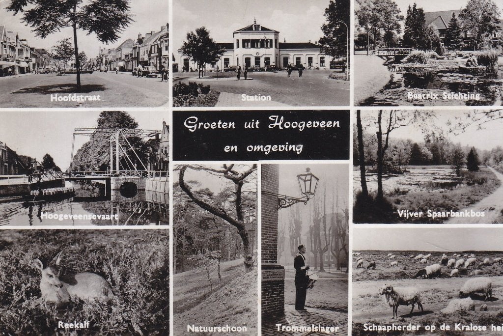 Groeten uit Hoogeveen e.o. - 9 luik 1963, Verzenden, 1960 tot 1980, Gelopen, Drenthe