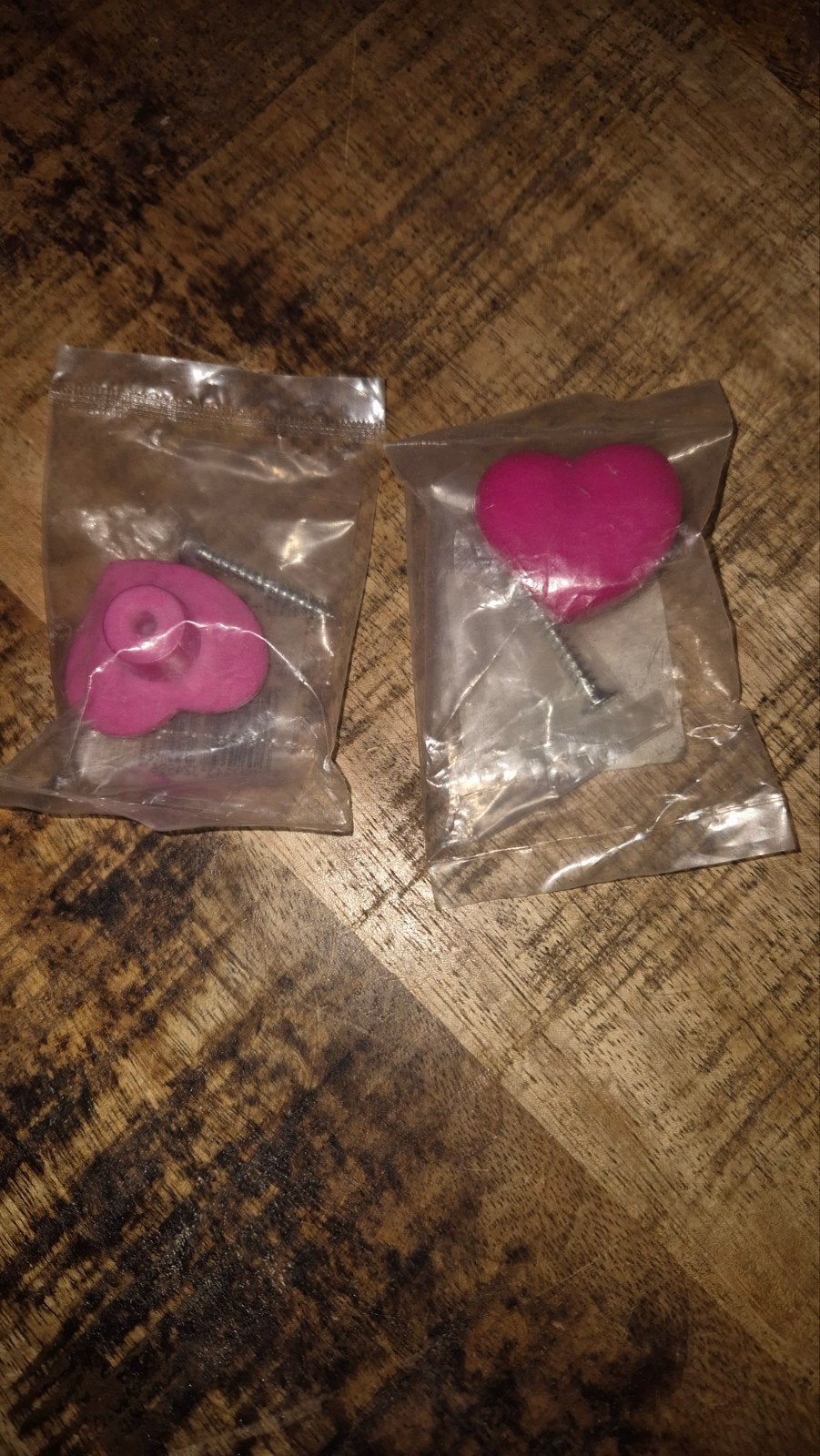 2x handgreep knoppen hartjes, Ophalen